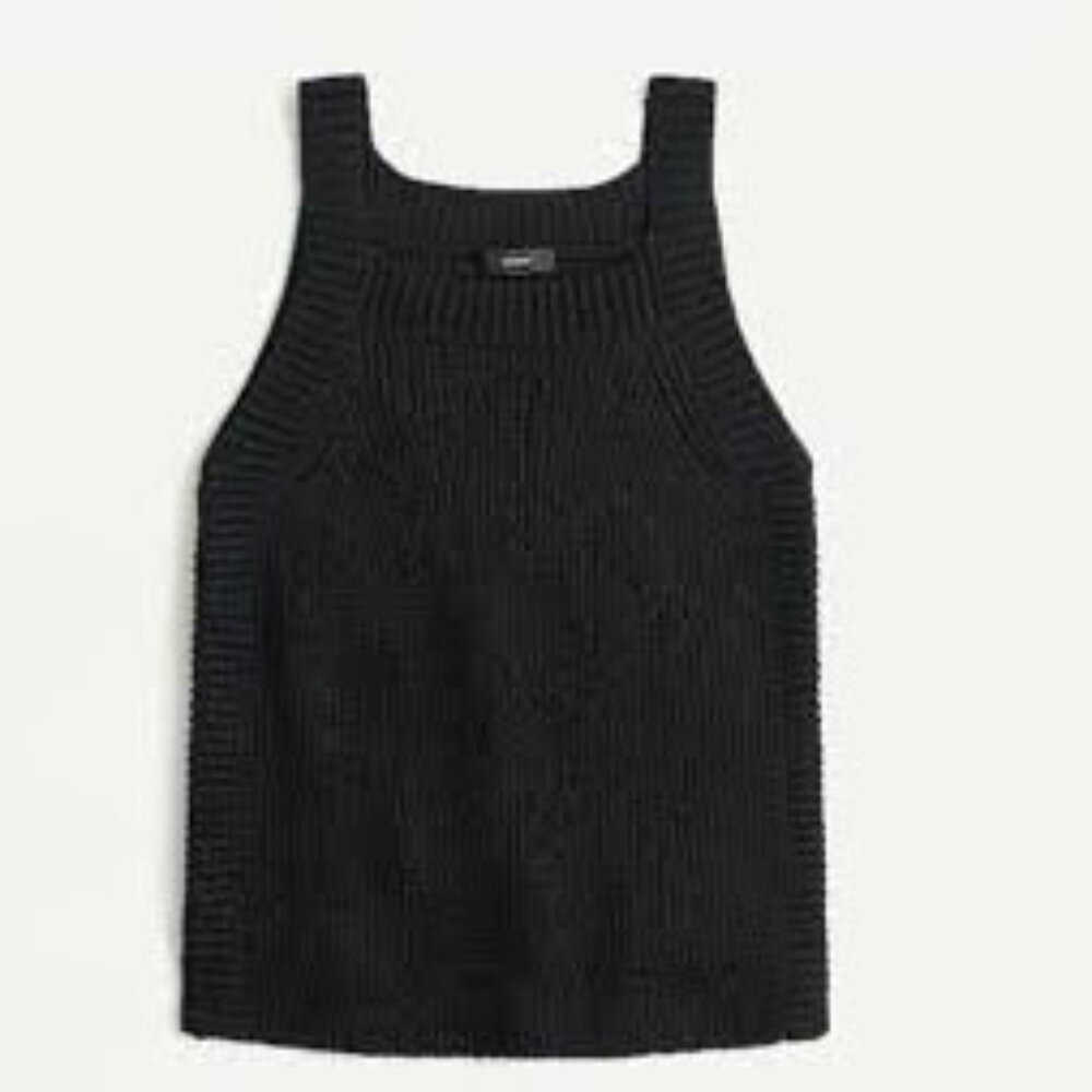 J.Crew Black High-Neck Sweater-Tank - Size L
